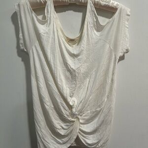 Revive Women's Open Shoulder Top Knot Front Cream